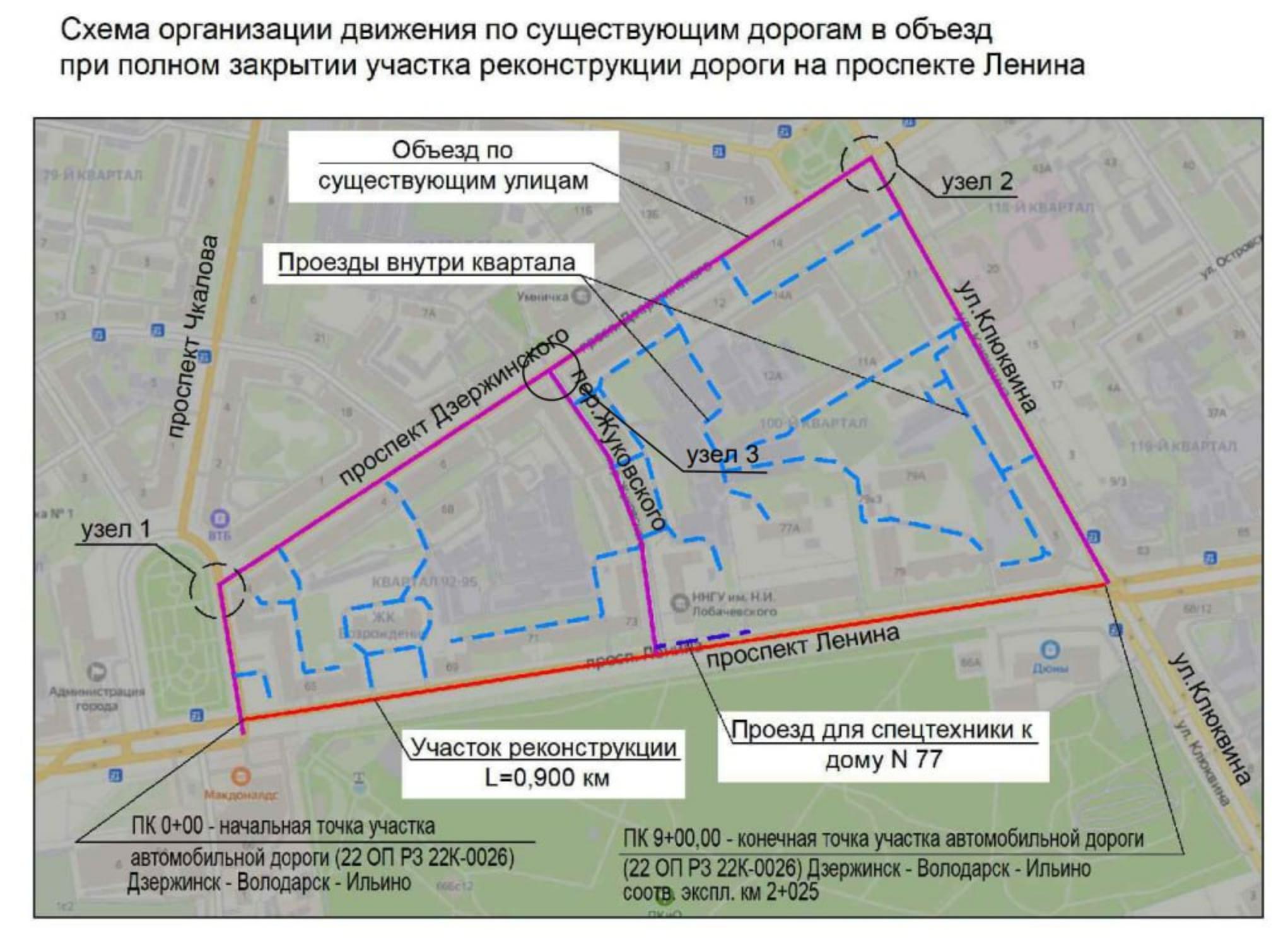 Перекрытие движения по проспекту Ленина - Администрация города Дзержинска